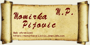 Momirka Pijović vizit kartica